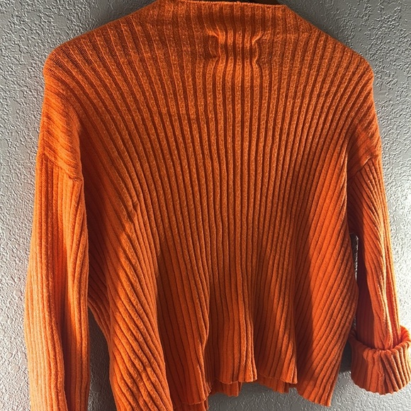 Zara Orange Ribbed Mock Sweater - Picture 6 of 6